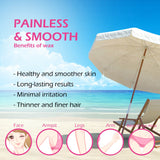 Wax Warmer Hair Removal kit,Professional home heater machine,Hot waxing melts pot stripless, facial body bikini brazilian with 4 pearl hard wax beans+Applicator sticks+Manicure set for Women & Men