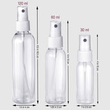 10 Pack Clear Plastic Spray Bottles with Fine Mist Sprayer.Refillable & Reusable Bottles for Essential Oils,Perfumes,Cleaning Products, (60ml (2oz)10 Bottles)