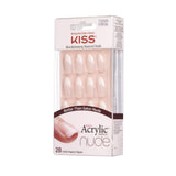 Kiss Salon Acrylic Nude French Nails 28 Count