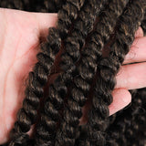 7Packs Pre-Twisted Passion Twist Hair 18inch Pre-looped Passion Twist Crochet Braids Bohemian Braids For Passion Twist Synthetic Braiding Hair Extension (18 inch-7packs, T27)