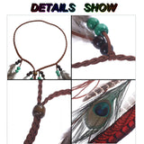 AWAYTR Feather Headband Festival Headwear - Bohomia Feather Rope Crown Headdress For Woman Girls