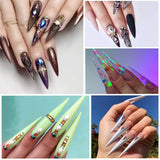 1000PCS Long Stiletto Nail Tips Acrylic Nails Artificial Half False Flake Nail Tips 10sizes with Clear Plastic Cases for Nail Salon Nail Shop Diy Nail Art Ballerina Nails (Clear+Natural)