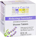 Aura Cacia Aromatherapy Shower Tablets, Relaxing Lavender 3 ea (Pack of 4)