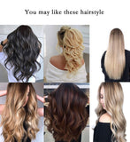 XBwig 6pcs 14 Clips Double Weft Hair Extensions 20"23 Inch Wavy Curly Straight Full Head Clip In On Hairpiece 160g（20"-Curly Wine Red）