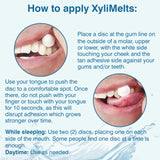Oracoat XyliMelts Dry Mouth Relief Moisturizing Oral Adhering Discs, Mild Mint with Xylitol, 100 Count