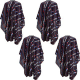 4 Pieces Salon Barber Cape Waterproof Hair Cutting Cape Haircut Styling Cape Hairdressing Cape for Barbers and Stylists (Red Black and Blue)