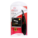 Professional Barber Straight Edge Razor - Barber Razor Compatible with Straight Razor Blade for Barber, Black Matte Straight Razor-160-10054BM3H (Black Matte with Black Premium Blades)