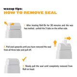 waxup Honey Roll On Wax 8 Pack and 200 Wax Strips, Pro Refill, Hot Hair Removal Wax Cartridge, Depilatory Wax Roller for Sensitive Skin, Home Self Waxing Body, Legs, Arms. Soft Wax Warmer not included