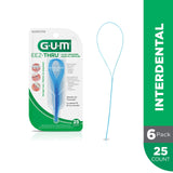 GUM EEZ-Thru Floss Threaders, 25 Count (Pack of 6)
