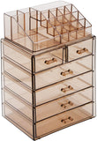 Sorbus Cosmetic Makeup and Jewelry Storage Case Display - Spacious Design - Great for Bathroom, Dresser, Vanity and Countertop (4 Large, 2 Small Drawers, Bronze Glow)