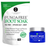 Remedy Tea Tree Oil Foot Soak + Tea Tree Oil Balm to Fight Athletes Foot, Feet Odor, Jock Itch, Ringworm, Eczema, Nail Issues, Skin Rashes, Irritations, Soften Calluses and Soothes Sore Tired Feet