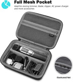 ProCase Hard Travel Case for Philips Norelco Multigroom Series 3000 5000 7000 MG3750 MG5750/49 MG7750/49 Men's Electric Trimmer Shaver and Attachments -Black