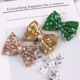 15pcs Girls Hair Bows Clips 3inch Sequins Hair Bows on Alligator Hair Clip Kids Children Hairpins Accessories (3in sequins bows-15pcs)