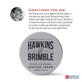 Hawkins and Brimble Shaving Cream 100ml / 3.4 fl oz - Male Shave Soap Lotion Good Lather | Lightly Fragranced Nice Aroma