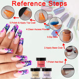 BQTQ 12 Colors Nail Dip Powder Dipping Powder Acrylic Nail Powders with a Soft Nail Brush and a Nail File for French Nail Manicure Nail Art, No UV/LED Lamp Needed