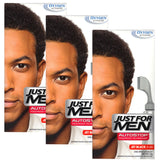 3 x Just For Men Autostop Hair Colour Auto Stop - Choose Your Shade-Jet Black A60