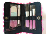 Mary Kay Mini Brush Set Four Brushes One Mirror & One Case