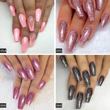 Dipping Nail Powder Colors Set - 10 Glitter Dip Powders Colors Nails Set for Christmas Party Wedding No Nail Lamp Needed for French Nail Manicure Nail Art