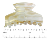 French Amie Chic Ivory Handmade Celluloid Large 3 Inch Jaw Hair Claw Clip Clamp Clutcher