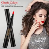 6 Pieces Nail Polish Pen 5 ml One Step Nail Gel Pen 3 in 1 Soak Off UV LED Nail Varnish Nail Art Tools, No Base and Top Coat Needed for Women Girls (Rose Gold, Red, Black, Purple, White, Gray)