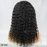 Human Hair Headband Wig Deep Wave Human Hair Wigs for Black Women Glueless None Lace Front Wigs 150% Density 16inch