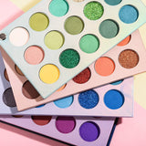 60 Shades Color Board Eyeshadow Palette Shimmer Matte and Glitter Eye Shadow Soft Creamy Texture Waterproof Blendable Long Lasting Eye Makeup Palette