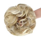 Hebelin 2pcs Messy Hair Bun Extensions Scrunchy Updo Elastic Wavy Curly Donut Chignon Hairpiece