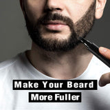 Beard Pencil Filler for Men Water Proof & Sweat Proof Beard Filler Brush for Bead, Moustache & Eyebrows Barber Pencil Black Natural Youthful Appearance
