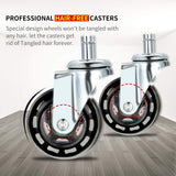 Salon Trolley Cart Chair Caster Wheels (Set Of 4), Hair-free Rolling Casters for Stool Chair, Hair Stylist Color Table Tray, Spa Beauty Furniture Equipment