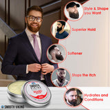 Smooth Viking Beard Balm For Men - Natural Leave-In Beard Softener Conditioner With Essential Oil & Bees Wax - Strong Hold Styling Care Beard Balm To Boost Healthy Beard And Mustache Growth - 2 Oz