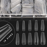 Fake Nails Clear Coffin Nails - Acrylic Nails Coffin Shaped Ballerina Nails Tips Ejiubas False Nails With Glue Set 500PCS Full Cover False Nails 4PCS Nail Glues 1PC Nail File With Case