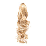 OneDor 20" Curly Synthetic Clip In Claw Drawstring Ponytail Hair Extension Synthetic Hairpiece 190g with a jaw/claw clip (R18/613)