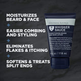 Grooming Lounge Whisker Sauce Beard Conditioner – Conditioning Beard & Skin Moisturizer Balm For Dry, Itchy Facial Hair – 4 oz.