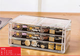Cq acrylic Large 9 Tier Clear Acrylic Cosmetic Makeup Storage Cube Organizer with 9 Drawers. It Consists of 4 Separate Organizers,Each of Which Can be Used Individually