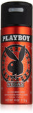 Playboy Male Body Spray, Vegas Scent, 4 oz., Long Lasting Body Spray for Men from Playboy, Scents of Musk, Amber, Vanilla