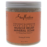 Shea Moisture Coconut & Hibiscus Dead Sea Salt Muscle Relief Mineral Soak for Unisex, 20 Ounce