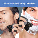 Electric Shavers for Men, 5 in 1 Electric Razor for Bald Head Wet and Dry Mens Rechargeable Cordless Facial Grooming Kit Waterproof with Beard, Trimmer Nose Hair Clipper, Face Cleaning Brush