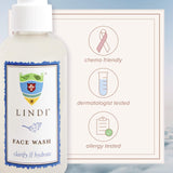 LINDI SKIN: Face Wash - Gentle, Moisturizing Formula That Hydrates and Refreshes Your Body and Scalp (4 oz.)