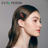 EVITA PERONI Black Crystal Resin Flower Hair Clips Bobby Pin Barrettes for Women Girls