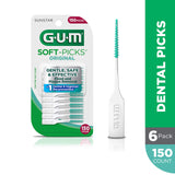 GUM Soft-Picks Original Dental Picks, 150 Count (Pack of 6)