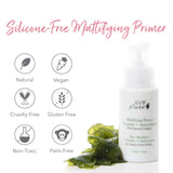 100% PURE Mattifying Primer, 1 oz, Silicone-Free Makeup Primer, Oil-Free, Shine-Free, For Flawless, Long-Lasting Foundation, Poreless Finish, Face Primer that hydrates and brightens