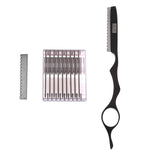 ShearsDirect Razor with Box of Blades, Black Feather, 3.1 Ounce