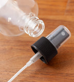 8 oz Clear Boston Round Thick Plated Glass Bottle with Black Mist Spray (4 Pack)