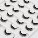 Dedila 16Pairs Short Eyelashes Natural Daily 3D Mink False Eyelashes Double Layer Fluffy Makeup Soft and Lightweight Volume Eye Lashes Extensions Reusable (X02)