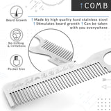 Hunter Jack Beard Grooming Kit for Men, 3pc - Metal Comb, Beard Scissors, Straight Razor - Great for Beard Growth, Trimming & Styling Your Mustache and Beard Care - Premium Gift Box & Free eBook