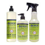 Mrs. Meyer's Clean Day Kitchen Essentials Set, Includes: Hand Soap, Dish Soap, and Multi-Surface Cleaner, Lemon Verbena Scent, 3 Count Pack