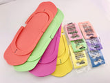 N.E.I Foot SPA Disposable Slippers (24 Pairs) and Soft Two-Toned Toe Separators (24 Pairs) Assorted Color
