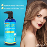 PURA D'OR Hair Thinning Therapy 3-piece Set, Shampoo, Conditioner & Masque for Best Results, Infused with Argan Oil, Biotin & Natural Ingredients, All Hair Types, Men & Women (Packaging may vary)