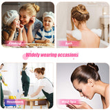 4 Pieces Rhinestone Double Flower Hair Clip Rhinestone Crystal Flower Hairpin Barrettes Glitter Crystal Hair Comb Claw for Women Girls Thick Long Hair (4.33 x 2.24 Inch)