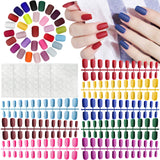 744 Pcs Short Square Press on Nails Square Full Cover Fake Nail Medium Press on Nails Solid Color Acrylic Fake Fingernail Tip Kit with 120 Piece Nail Adhesive Tabs for Girls Women Nail Art Decoration…